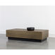 Albans 60 X 30 inch Brass / Black Coffee Table